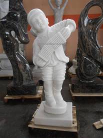 Marble Child Statue carving Sculpture Garden carving photo image