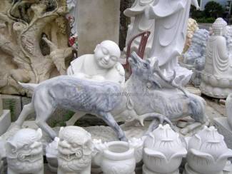 Marble Elk Statue carving Sculpture Garden carving photo image