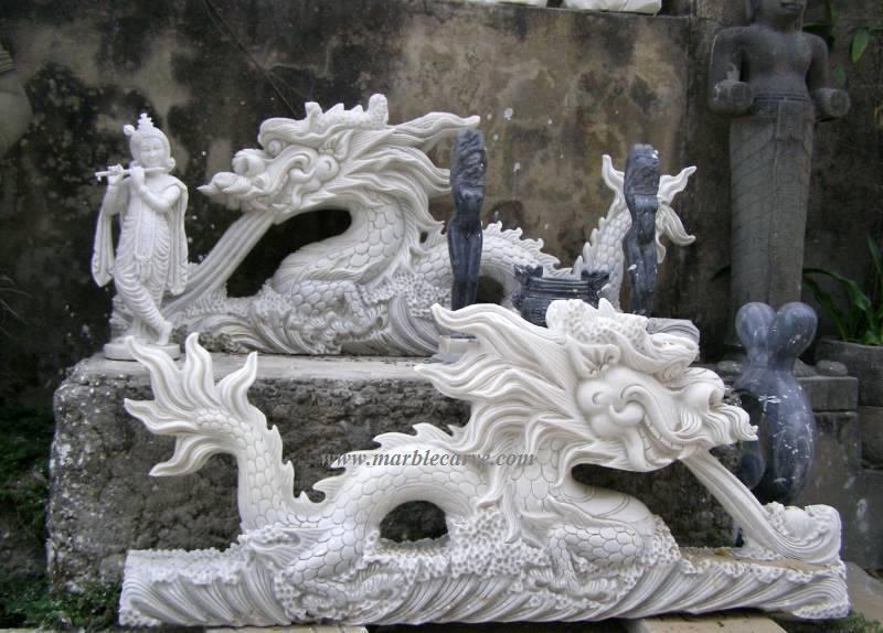 dragon marble sculpture