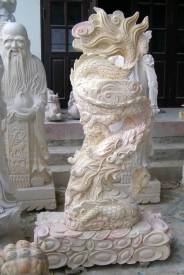 Marble Dragon Statue carving Sculpture Garden carving photo image