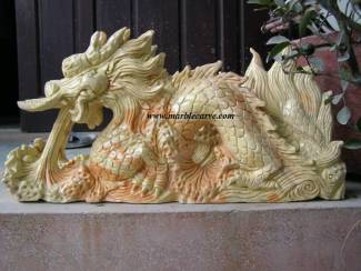 Marble Dragon Statue carving Sculpture Garden carving photo image