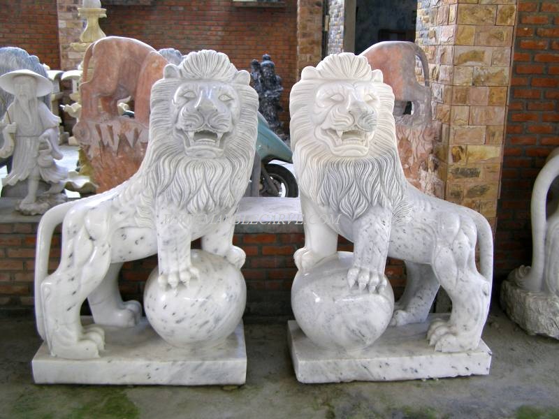 marble Lion statue carving Lions sculpture