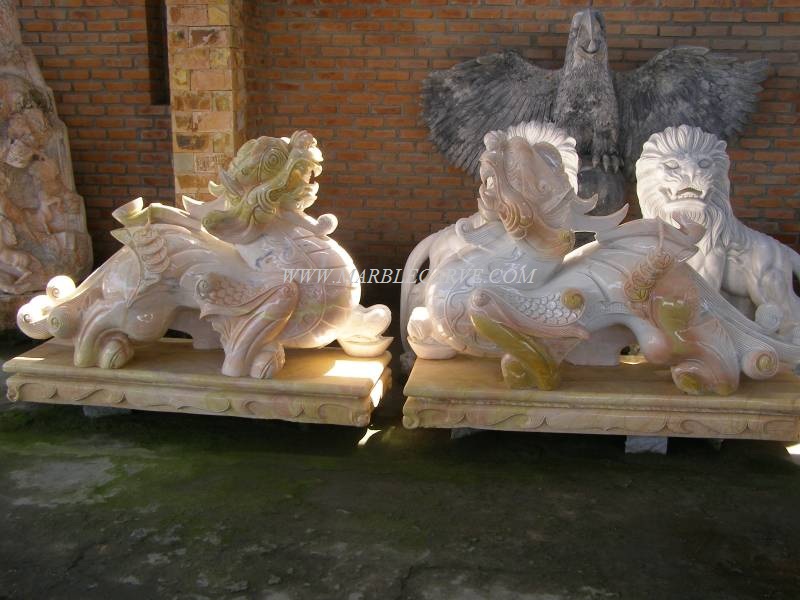 marble dragon statue carving sculpture